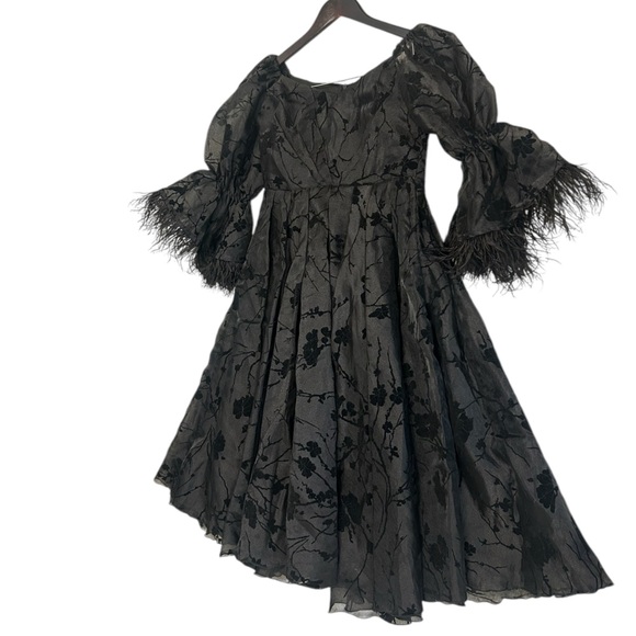 Vintage L ultra sheer/feather vintage dress in excellent vintage condition. - Picture 1 of 16
